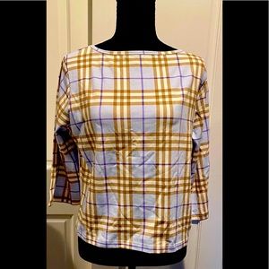 NWT Authentic Burberry Plaid Top XL